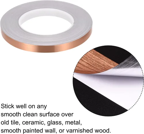 Vista 4 de MECCANIXITY Adhesivo autoadhesivo para azulejos, tira de cinta de sellado de huecos de 1/2 pulgada x 55 yardas para pared, piso, techo, muebles