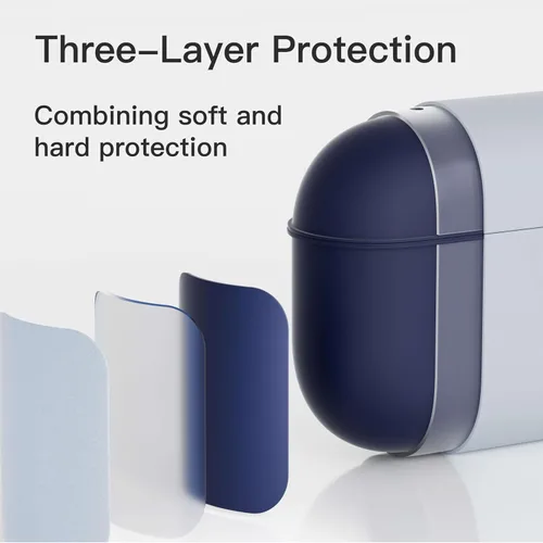 Vista 10 de VEIRRW for AirPods Pro 3 Case,Full Protective Hybrid Silicone Semi Hard Shell Triple Layer case Compatible with AirPods Pro 3rd Generation 2025