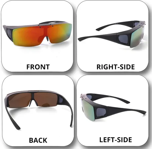 Vista 7 de BellHowell TAC FLIP - Lentes de sol polarizados para hombres inspirados en militares como se ve en la televisión
