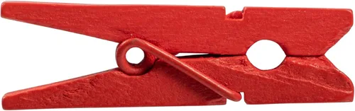 Vista 7 de JAM Papel® Mini Madera Ropa Pin Clips – 1 1/8" & 7/8 – 50 por caja, Blanco