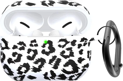 Vista 8 de Funda para Airpods Pro 2 con llavero, funda protectora de silicona suave rosa para Apple Airpods Pro Gen 2, LED frontal visible
