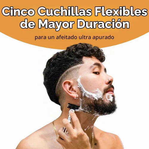 Vista 5 de BIC Flex 5 Sensitive - Maquinillas de afeitar desechables de 5 cuchillas para hombre, afeitado cómodo, paquete de 2