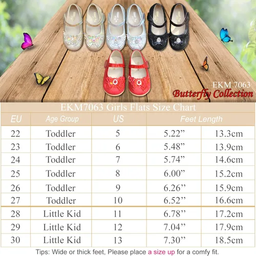 Vista 6 de EIGHT KM EKM7063 - Zapatos de vestir para niñas pequeñas, zapatos planos Mary Jane, zapatos de princesa para boda, zapatos de ballet