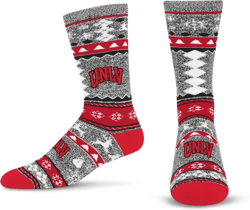 Vista 35 de For Bare Feet Ugly Holiday Sweater Crew Sock NCAA