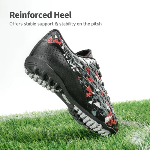 Vista 4 de DREAM PAIRS Zapatos de fútbol de interior para niños y niñas con cordones (bebéniño pequeñoniño grande)