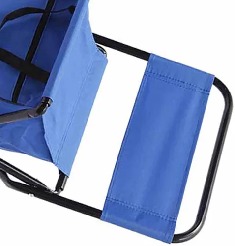 Vista 8 de Drfeify Foldable Chair, Portable Camping Seat with Storage Pocket Bag, Strong Bearing Capacity Oxford Cloth Fishing Chair for Outdoor Leisure (Blue)