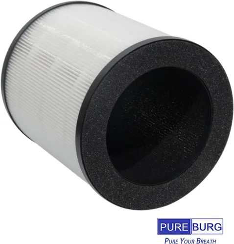 Vista 4 de PUREBURG Filtros de repuesto compatibles con purificador de aire Mooka M02, paquete de 2 unidades H13 HEPA de filtración de 3 etapas de carbón