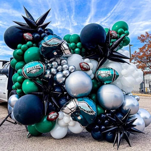 Vista 3 de 50 globos de aluminio negro con forma de cono de estrella grande de 26 pulgadas, globos de Mylar de estrella de explosión negra de 12 puntos 3D