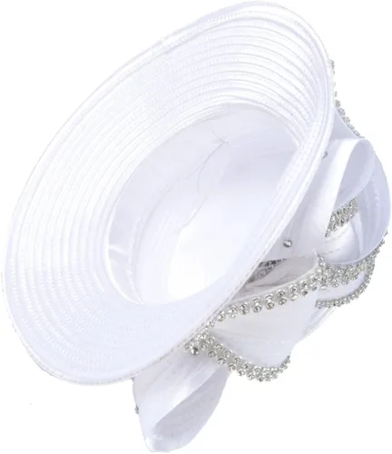 Vista 3 de VECRY Sombrero elegante para mujer, para bautizo, boda, derby