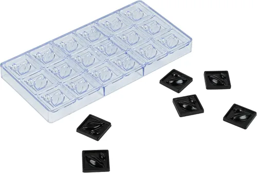 Vista 16 de Restaurantware Pastry Tek Molde para Barra de Chocolate de 10.8 x 5.3 Pulgadas 1 Molde de Chocolate Apto para Lavavajillas - 4 Cavidades Molde