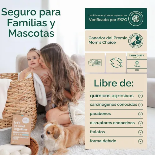 Vista 3 de Kind Laundry Láminas de detergente para pieles sensibles, sin fragancia, 32