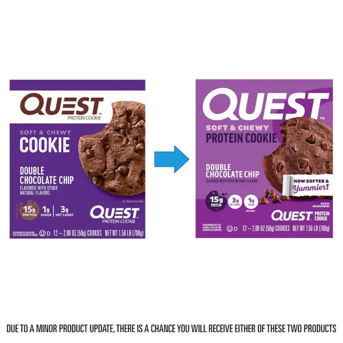 Vista 2 de Galleta de proteínas Quest Nutrition, aptas para la dieta Keto, rica en proteínas, baja en carbohidratos, sin soja.