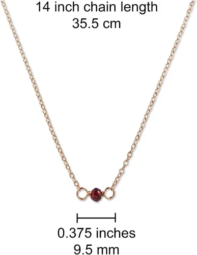 Vista 180 de Gargantilla de piedra natal – Regalo de cumpleaños, regalo para niña, mujer, amiga, hija, esposa, mamá, ella, joyas de piedras preciosas para uso