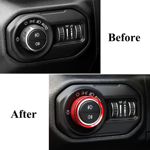 Vista 5 de Thor-Ind Cubierta de botón para interruptor de aire acondicionado de CA para Jeep Wrangler JL JLU Rubicon Sahara 2018 2019-2021 Gladiator JT