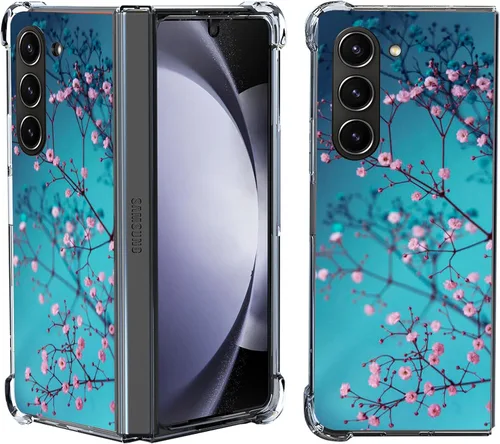 Vista 23 de Funda para Galaxy Z Fold 5, protección contra caídas de mandala de león colorido, a prueba de golpes, de cuerpo completo, resistente a los arañazos