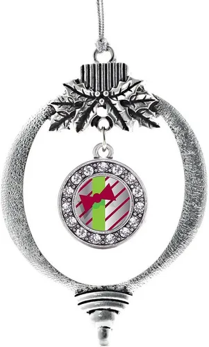 Vista 547 de Inspired Silver - Adorno de cromosoma 21 con dije de círculo de plata con joyas de circonita cúbica