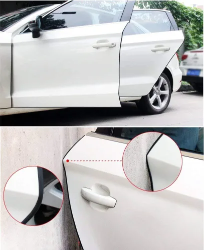 Vista 4 de Eytool Protectores de Borde de Puerta de Automóvil, 16 Pies (5M) Protector de Sello de Goma de Ribete de Borde de Automóvil con Forma de U