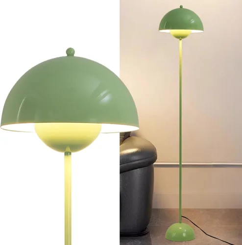 Vista 11 de COSYLUX Lámpara de pie moderna para sala de estar, lámpara de pie alta industrial para dormitorio, pantalla de metal que refleja la luz, lámpara