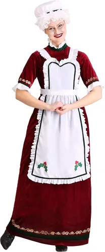 Vista 2 de Mrs. Claus Disfraz de Navidad para mujer para adultos y mujeres