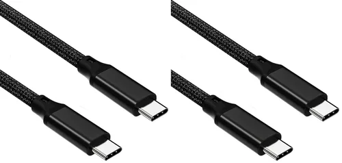 Vista 8 de Elfesoul - Cable USB C a USB C, cable USB-C 3.2 de 1.65 pies, 100 W, 4K UHD, 20 Gbps