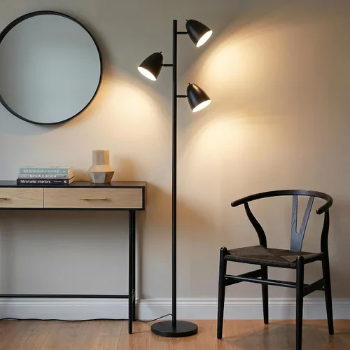 Vista 12 de Brightech Jacob - Lámpara de pie LED moderna, lámparas de pie brillantes para salas de estar y dormitorios, lámpara de iluminación LED alta
