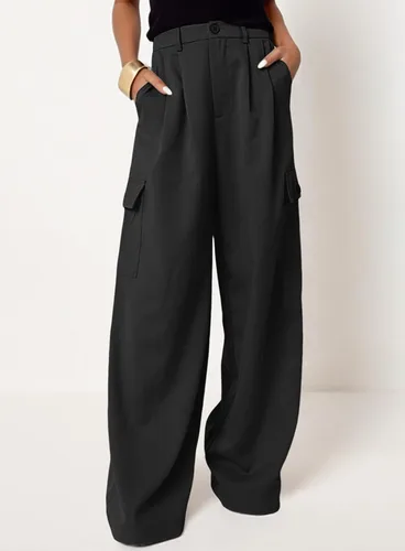 Vista 2 de Dokotoo Womens High Waisted Wide Leg Cargo Pants Baggy Casual Work Pants with 4 Pockets