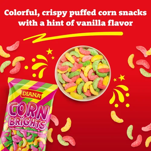 Vista 3 de Diana, Bocadillos Corn Brights, 4.76 onzas