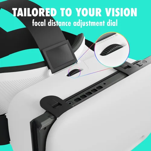 Vista 4 de Orzly VR Headset Designed for Nintendo Switch & Switch OLED Console with Adjustable Lens for a Virtual Reality Gaming Experience and for Labo VR