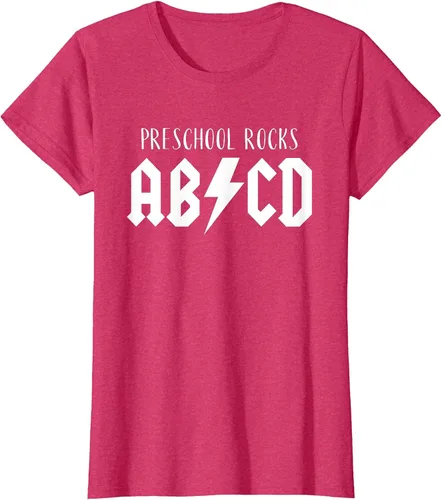 Vista 49 de Preschool Rocks Teacher Back to School ABCD Rock First Day T-Shirt Asphalt Grey