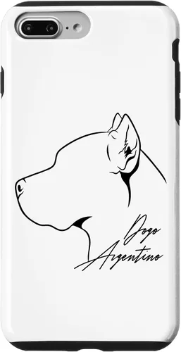 Vista 9 de iPhone 15 Funny proud Dogo Argentino perfil perro mamá perro caso