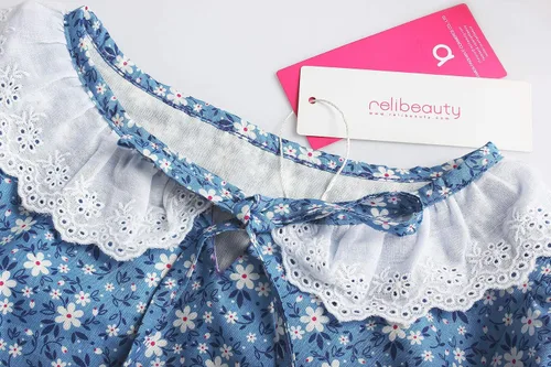 Vista 3 de ReliBeauty Vestido de niña pionera, disfraz colonial de la pradera