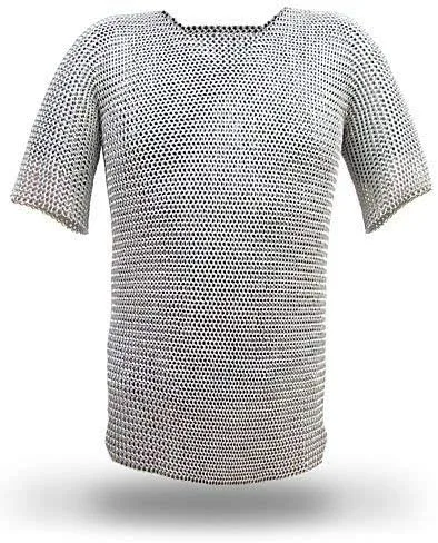 Vista 2 de Conjunto de camisa medieval y armadura Coif (talla completa) para camisa larga hasta 3XL