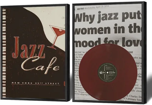 Vista 27 de Póster de lienzo de álbum de música vintage japonés, arte de pared retro, arte de pared divertido de moda, álbum de música japonés, impresión