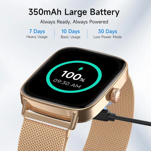 Vista 7 de Reloj inteligente para hombres y mujeres, 1.85" HD, reloj inteligente compatible con iPhone/Samsung/Android (responder/hacer llamadas), más de 100