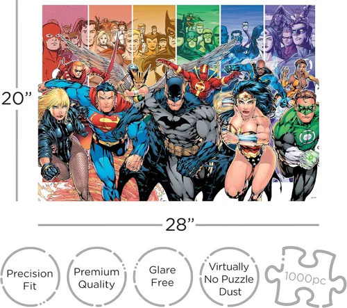 Vista 2 de AQUARIUS DC Comics Puzzle Liga de la Justicia (rompecabezas de 1000 piezas) – Mercancía y coleccionables con licencia oficial de DC Comics – Sin
