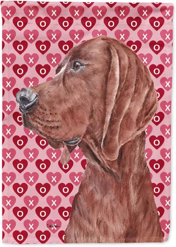 Vista 125 de Caroline's Treasures SS4484GF Bandera de jardín con diseño de bulldog inglés y corazones para el Día de San Valentín, bandera decorativa para patio