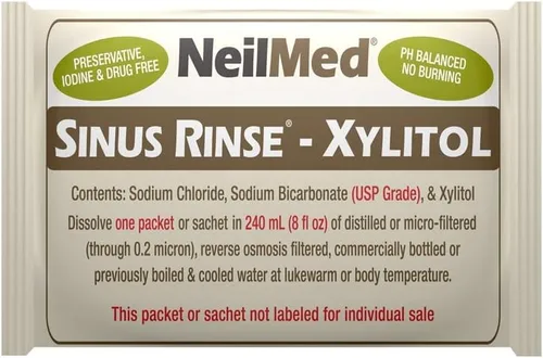 Vista 4 de NeilMed Kit de enjuague sinusal con xilitol, 50 unidades (paquete de 1)