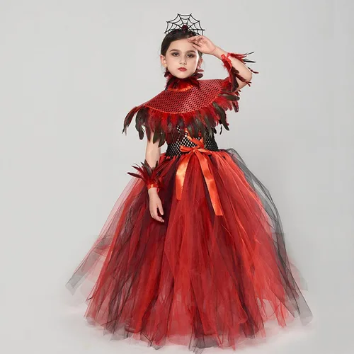 Vista 2 de Disfraz de hada gitana para niñas pequeñas, vestido de baile irregular de manga larga con pañuelo, disfraces de Halloween para niñas