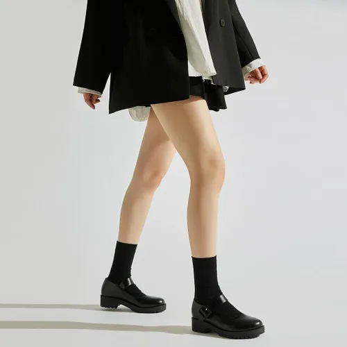Vista 2 de Caradise Zapatos de uniforme para mujer con plataforma Mary Janes