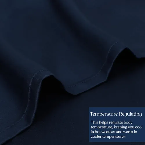 Vista 6 de Delara Sábana bajera ajustable 100% lyocell tencel de eucalipto, naturalmente refrescante, súper suave, sedosa, absorbe la humedad, equilibrio