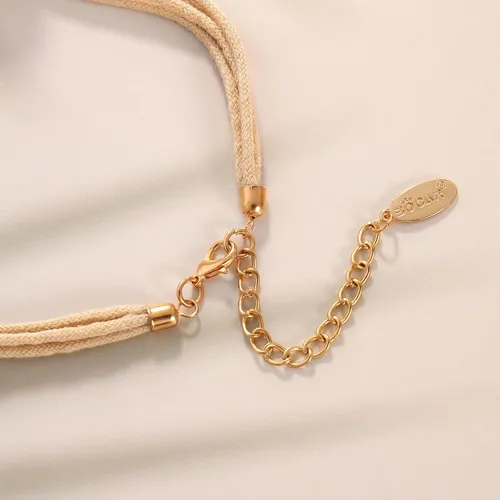 Vista 7 de Bocar Collar para mujer, collar largo de cuentas de varias capas, collar hecho a mano, collar de cadena de eslabones largos, regalo de joyería