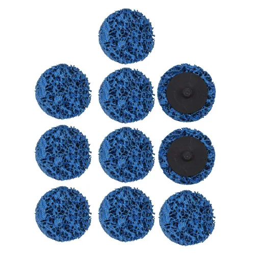 Vista 3 de 10 unidades de 2 pulgadas de rueda de disco azul limpia y tira apta para amoladoras angulares, pintura oxidada pulida limpia soldaduras
