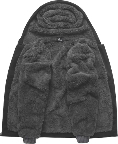 Vista 59 de SCODI Sudaderas con capucha para hombre, forro polar pesado, cremallera completa, forro de sherpa grueso, chaqueta con capucha