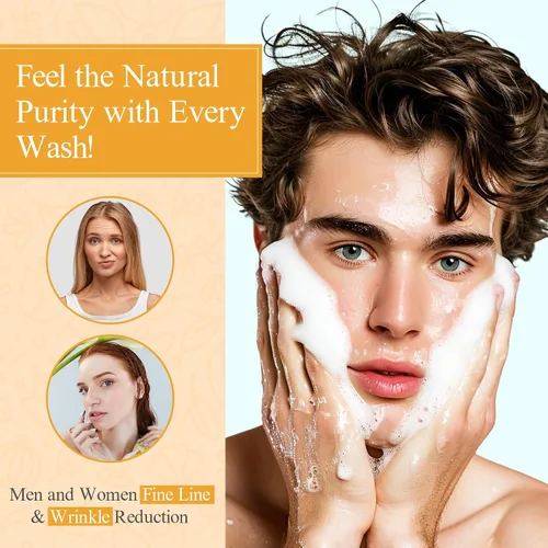 Vista 5 de At Last Naturals MSM Jabón en barra de jabón corporal para hombres y mujeres, línea fina, reducción de arrugas, hidratante a base de hierbas