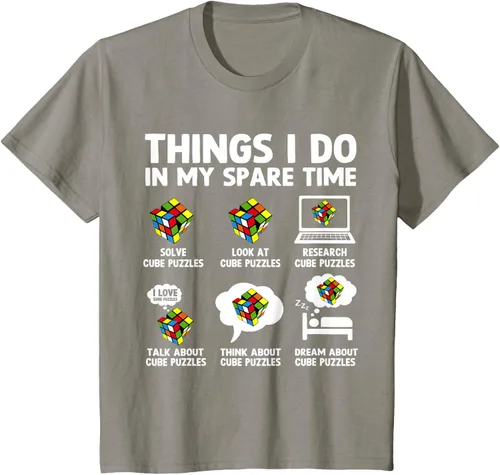 Vista 30 de Things I Do in My Spare Time Cube Puzzle Speed Cubing Camiseta