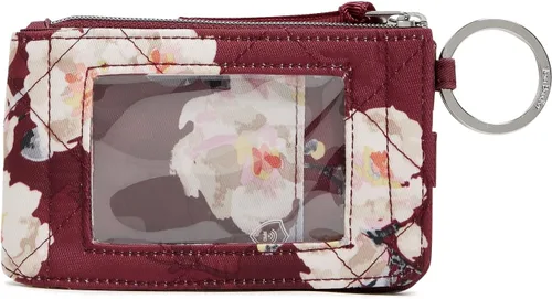 Vista 23 de Cartera de lujo de sarga con cremallera y protección RFID para mujer
