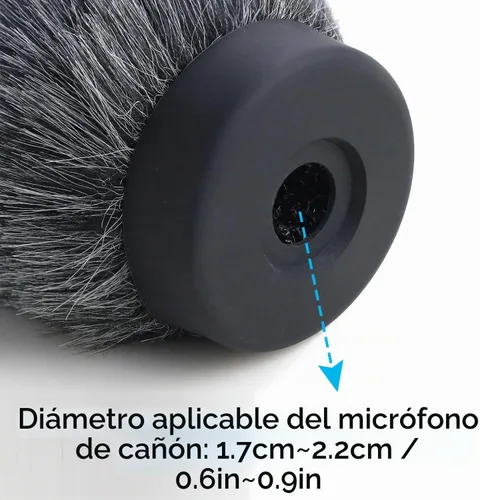 Vista 3 de YOUSHARES NTG - Protector de viento para micrófono peludo, protector contra el viento, para Rode VideoMic NTG y micrófonos con longitud máxima