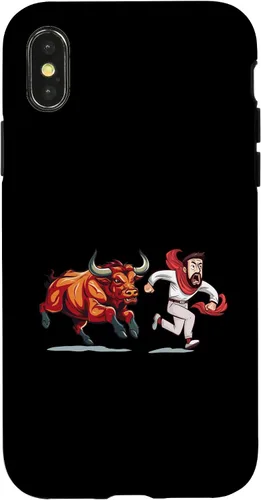 Vista 5 de Funda para iPhone 15 Pro Saint Fermin Bulls Running