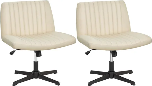 Vista 9 de PayLessHere Silla cruzada con ruedas Rosa Silla de escritorio sin brazos