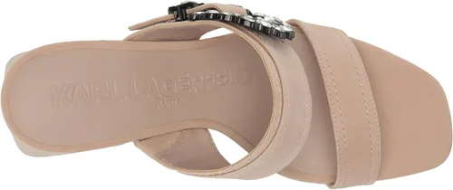 Vista 5 de Karl Lagerfeld Paris Sandalias de vestir cómodas adornadas para el día a día para mujer